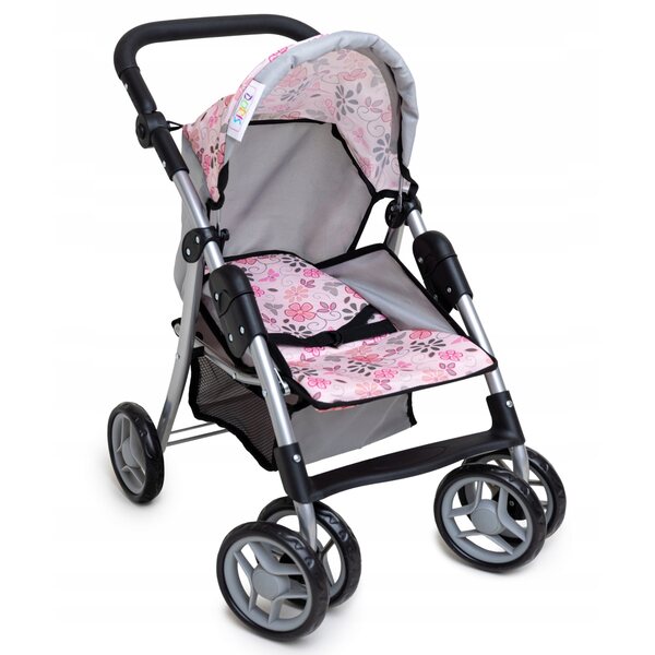 Großer, faltbarer Puppenwagen Doris mit verstellbarem Griff