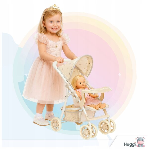 Magical Nature Pastel Puppenwagen mit Tablett und Lenkrädern
