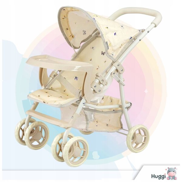 Magical Nature Pastel Puppenwagen mit Tablett und Lenkrädern