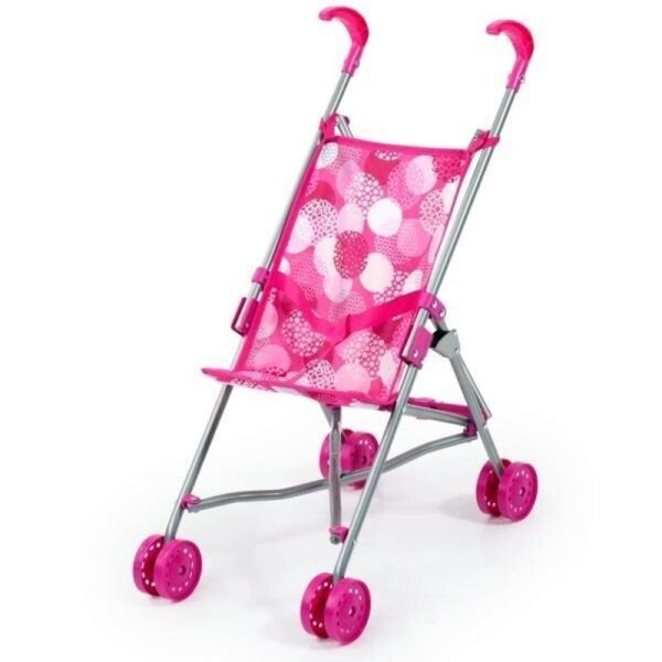 Bayer Design Buggy Puppenwagen rosa mit Doppelrädern und Griff 55 cm