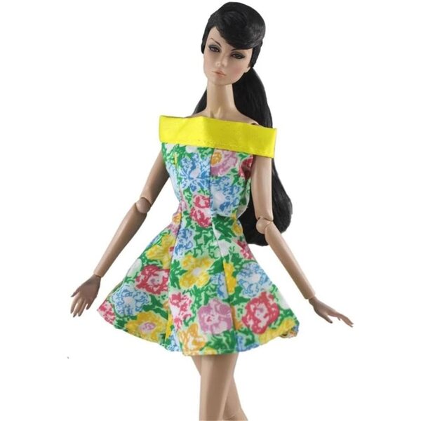 Geblümtes Sommerkleid für 11,5" Puppe - 1/6 BJD Lässiges Kleid, ideales Geschenk