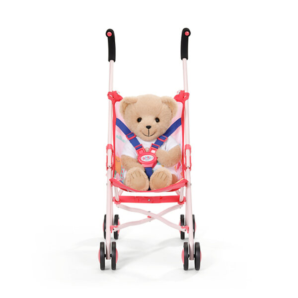 Rosa BABY born Puppenwagen mit Tasche und Sicherheitsgurten