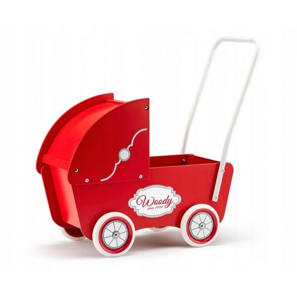 Passeggino in legno rétro Woodyland Kids per bambole fino 40 cm