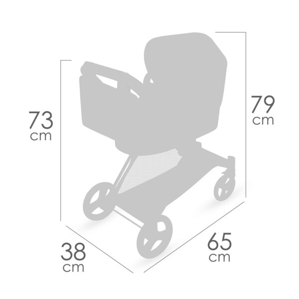 DeCuevas Capriccio 2025 3-in-1 faltbarer Puppenwagen mit Tasche