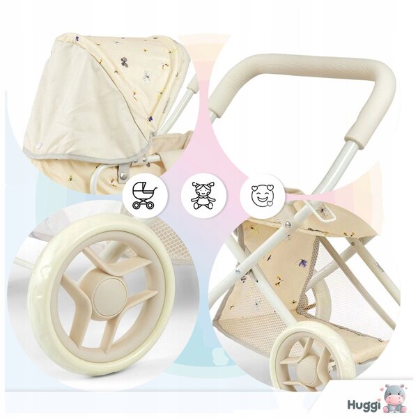 Tiefer Kinderwagen für Magical Nature Pastel Dolls, leicht und faltbar
