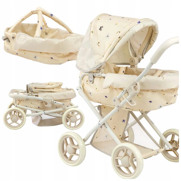 Tiefer Kinderwagen für Magical Nature Pastel Dolls, leicht und faltbar