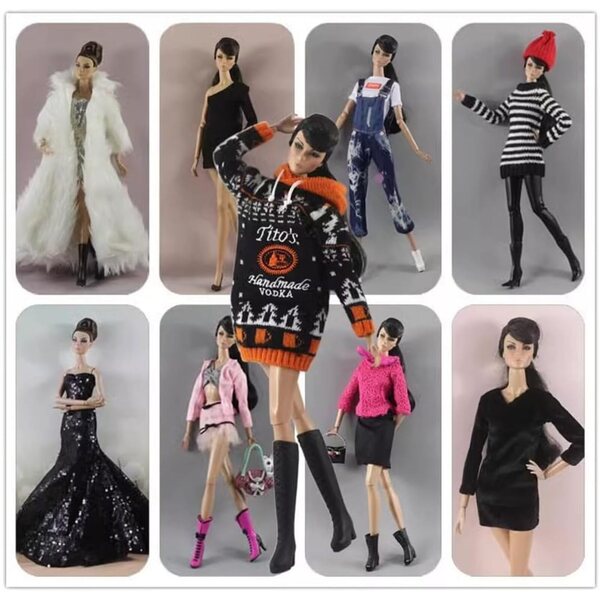 11,5" Puppenkleidung Winterpullover und Hose Set für 1/6 BJD Puppe