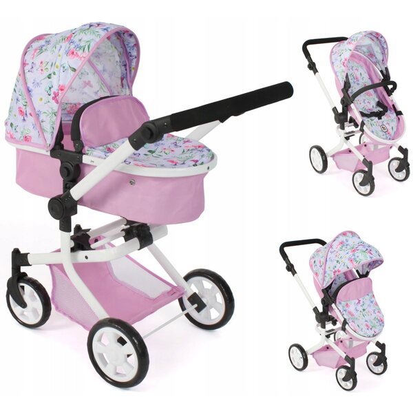 2 in 1 Bayer Chic Mika Puppenwagen verstellbar bis 80 cm