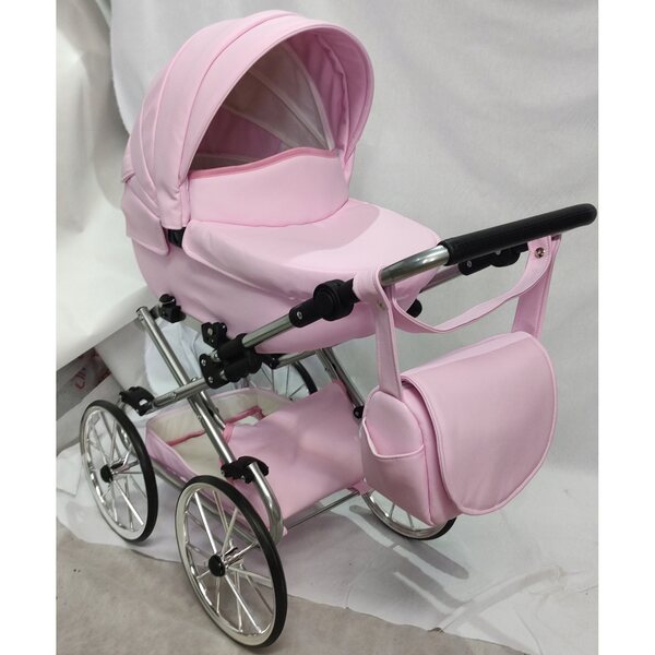 Großer Retro-Gondel-Kinderwagen für Jackmar DARSI-Puppen mit verstellbarem Griff und Zubehör