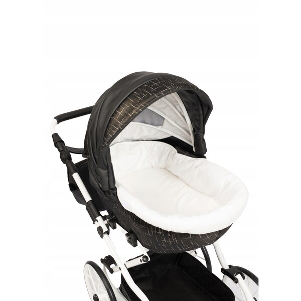 Grande Passeggino Retro per Bambole Jackmar Nero per Bambine 2-8 Anni