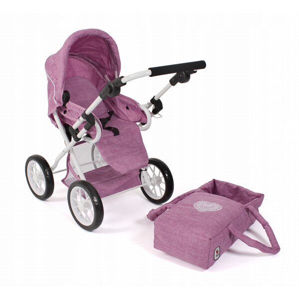 Bayer Chic LENI 2 in 1 Puppenwagen, geeignet für Kinder ab 3 Jahren