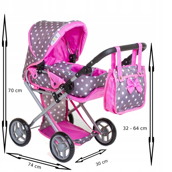 3-in-1-Puppenset mit Kinderwagen, Klangpuppe und Doris-Zubehörtasche