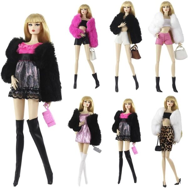 6-teiliges Winterkleidungsset für 30 cm große BJD 1/6 amerikanische Puppe – Odulu