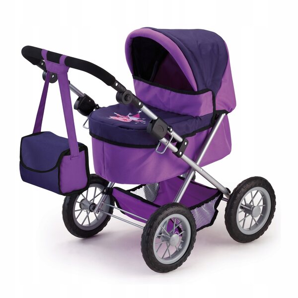 Bayer Design Lila verstellbarer tiefer Puppenwagen für Kinder