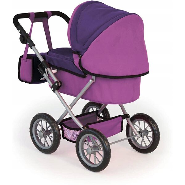 Bayer Design Lila verstellbarer tiefer Puppenwagen für Kinder