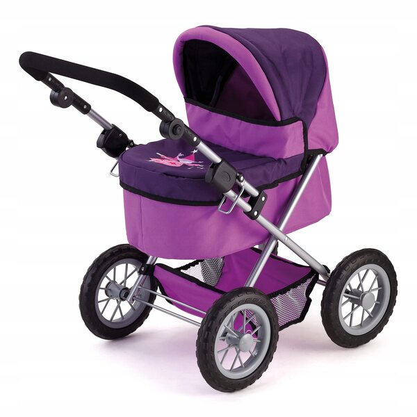 Bayer Design Lila verstellbarer tiefer Puppenwagen für Kinder