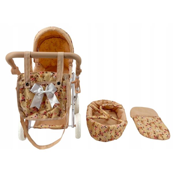 MarioToys 3-in-1-Multifunktions-Puppenwagen mit verstellbarer Tasche