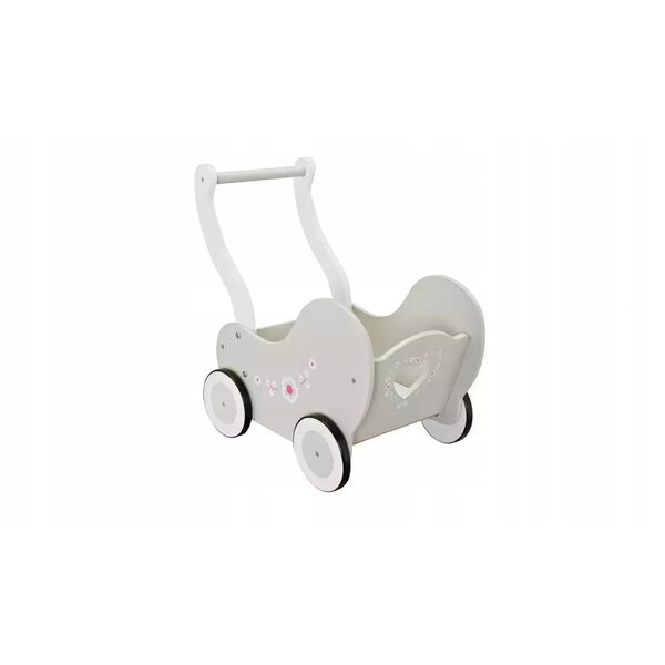 Ecotoys Puppenwagen aus Holz für Kinder ab 3 Jahren