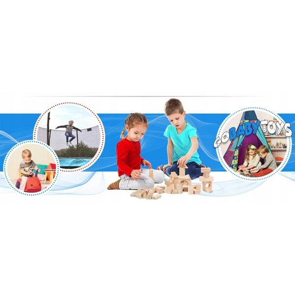 Ecotoys Puppenwagen aus Holz für Kinder ab 3 Jahren