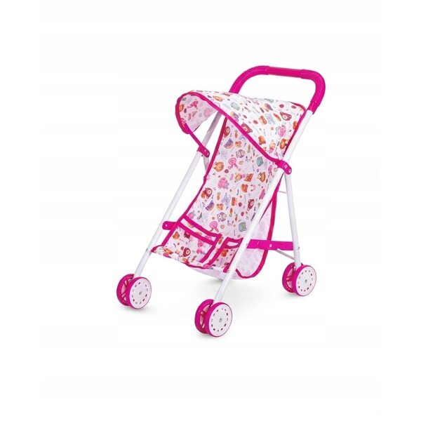 Opvouwbare poppenwagen 44 cm, lichtgewicht en geschikt vanaf 3 jaar