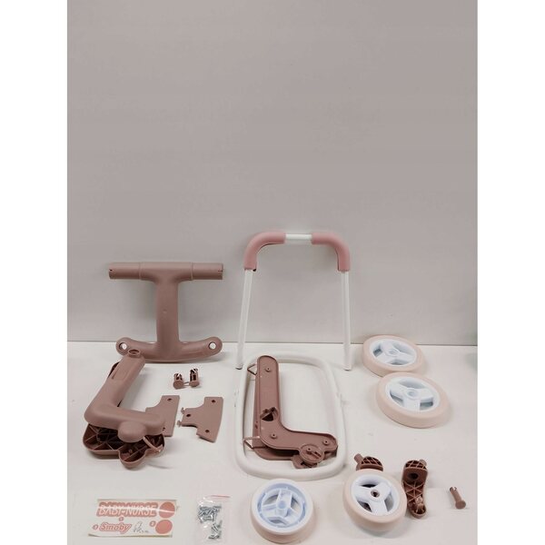 Smoby Baby Nurse Puppenwagen mit drehbaren Rädern, ab 18 Monaten