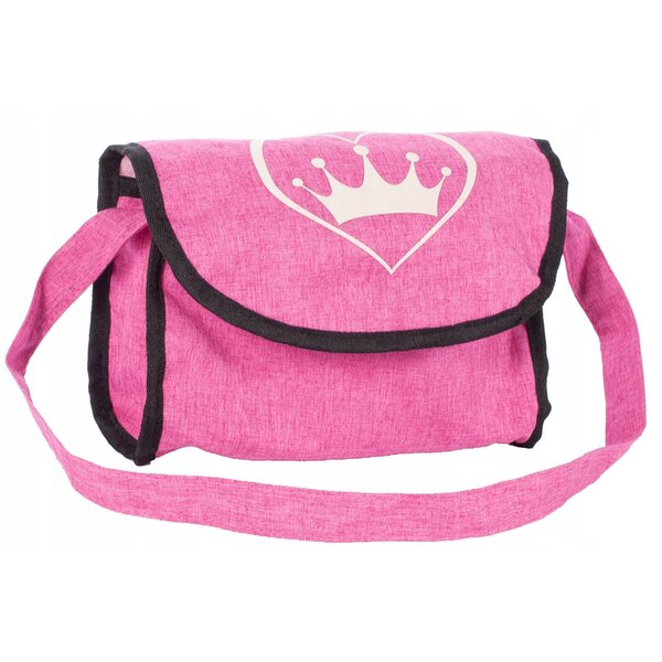 Passeggino per bambole MalPlay profondo con borsa e manico regolabile rosa