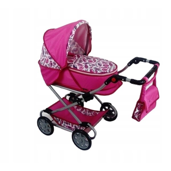 Carrozza per bambole Monika M21 regolabile e pieghevole per bambini 3-6 anni