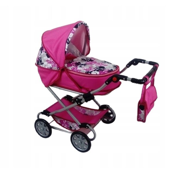 Carrozza per bambole Monika M21 regolabile e pieghevole per bambini 3-6 anni