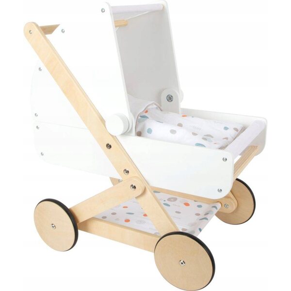 Puppenwagen aus Holz mit Bezug Small Foot 3+, Maße 48x35x56 cm