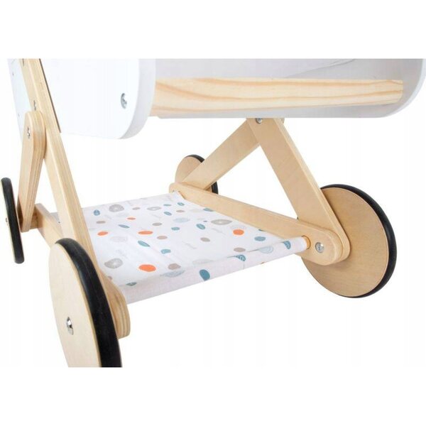 Puppenwagen aus Holz mit Bezug Small Foot 3+, Maße 48x35x56 cm