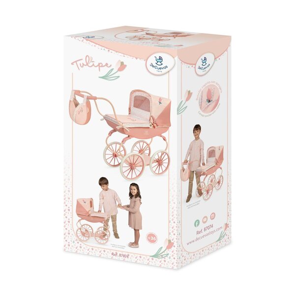 DeCuevas 87074 Głęboki wózek dla lalek Tulipe 2025 - 68 cm