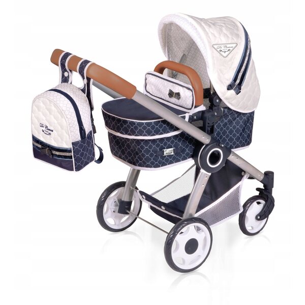 DeCuevas 3-in-1-Puppenwagen mit Klappstruktur und Zubehör