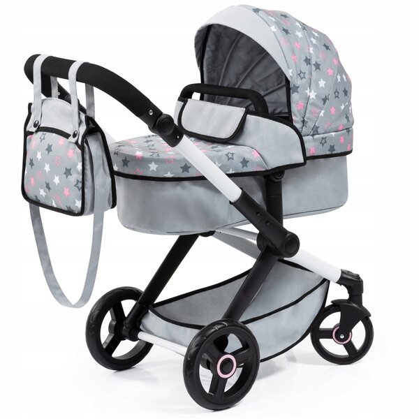 Bayer Design XEO 2in1 Puppenwagen grau mit Zubehör - Kinderset