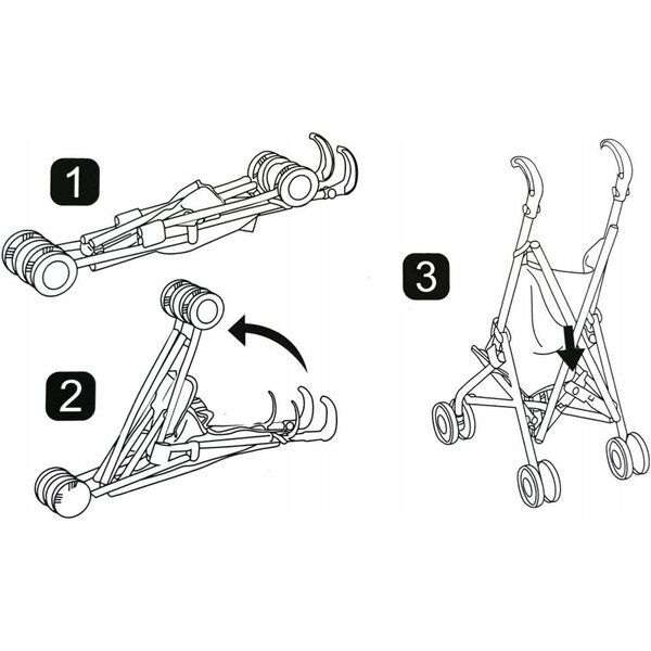 Passeggino per bambole Bayer Design, leggero e pieghevole, fino a 46 cm