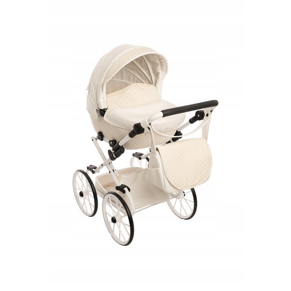 Passeggino per bambole retro dorato e beige Jackmar Darsi per bambine