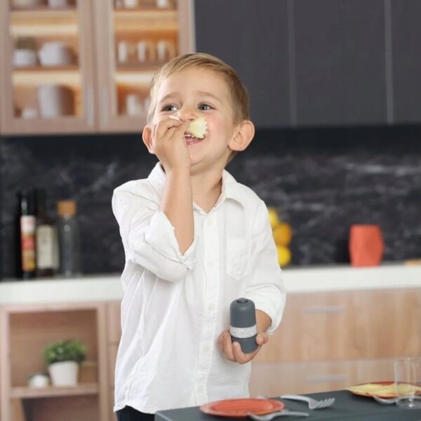Smoby Spielzeug-Kücheninsel mit Backofen, Spüle und Kühlschrank + Zubehör