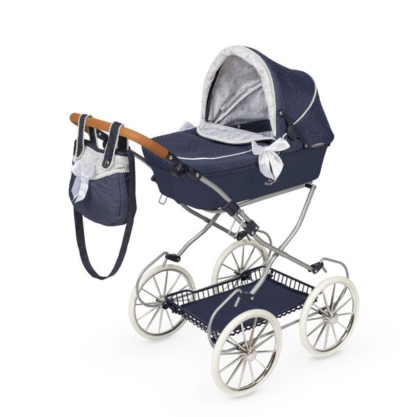 DeCuevas Vintage 2025 Zusammenklappbarer Puppenwagen mit Tasche und Zubehör, 81 cm