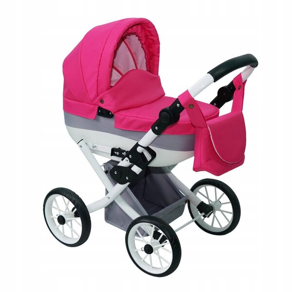 DALIA Dymex tiefer Puppenwagen mit Klappgestell und Zubehör