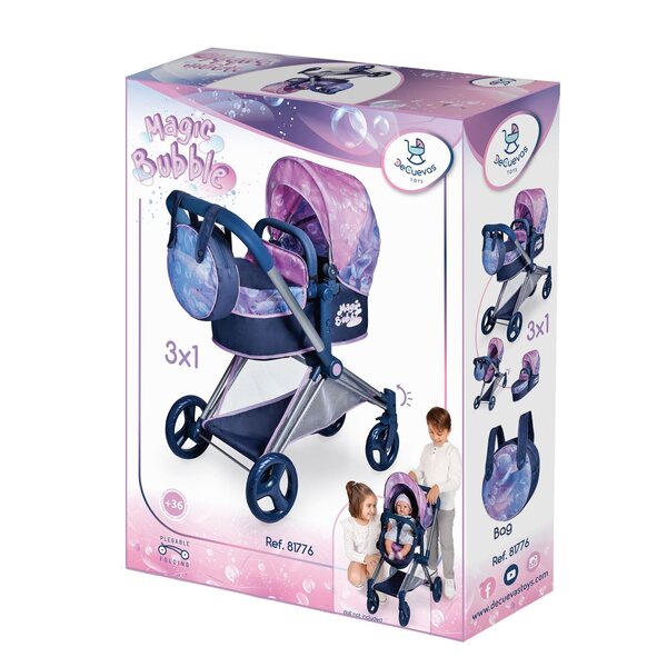 Trio 3 in 1 DeCuevas Magic Bubble poppenwagen, voor kinderen vanaf 3 jaar