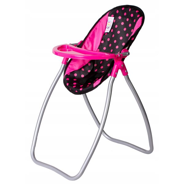 2 in 1 Hochstuhl für DORIS-Puppen rosa mit Hochstuhl und Schaukelfunktion