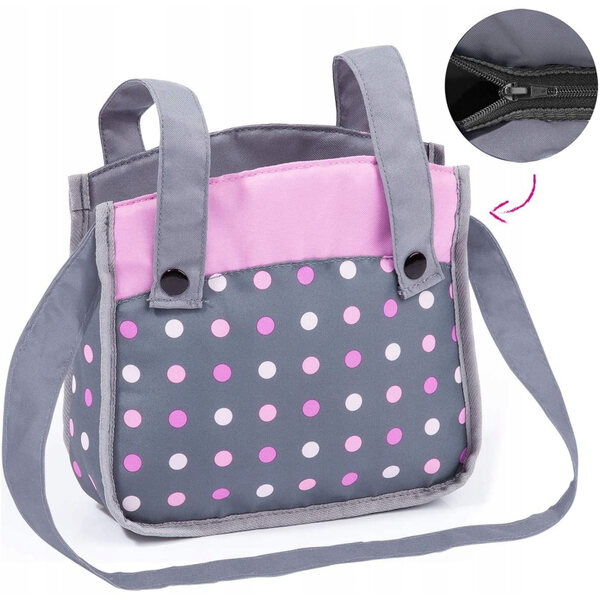 BAYER Design Neo Vario 2 in 1 grau-rosa Puppenwagen mit verstellbarem Griff