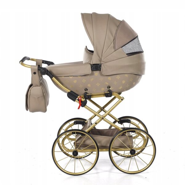 Passeggino per bambole TAKO Imperial Mini Classic beige e oro - alta qualità