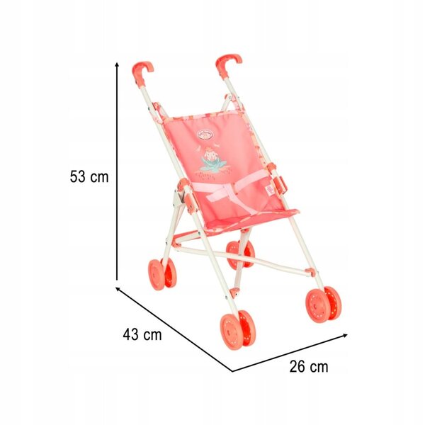 Baby Annabell Puppenwagen, faltbarer Kinderwagen, rosa, perfekt für Kinder ab 12 Monaten