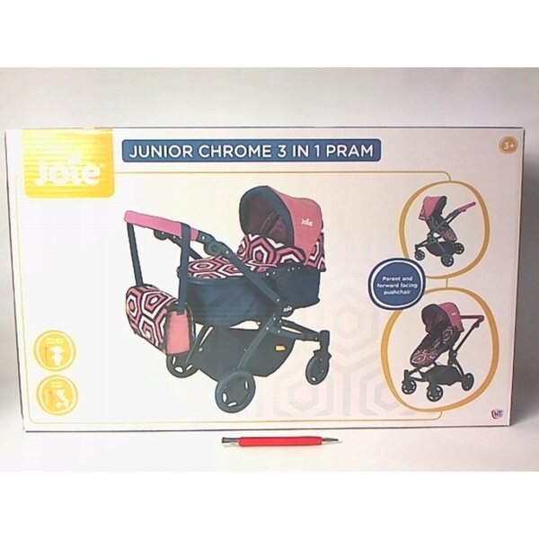 JOIE 3 in 1 passeggino per bambole con carrozzina, passeggiata e borsa