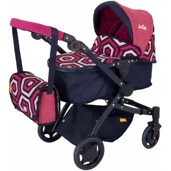 JOIE 3 in 1 passeggino per bambole con carrozzina, passeggiata e borsa