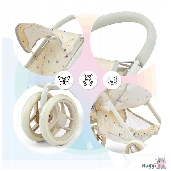Magical Nature Pastel Puppenwagen: leicht, faltbar und sicher