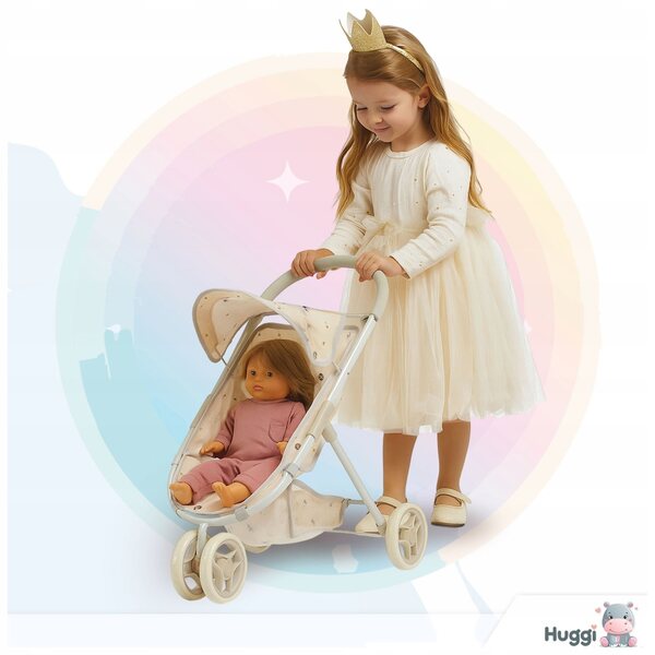 Magical Nature Pastel Puppenwagen: leicht, faltbar und sicher