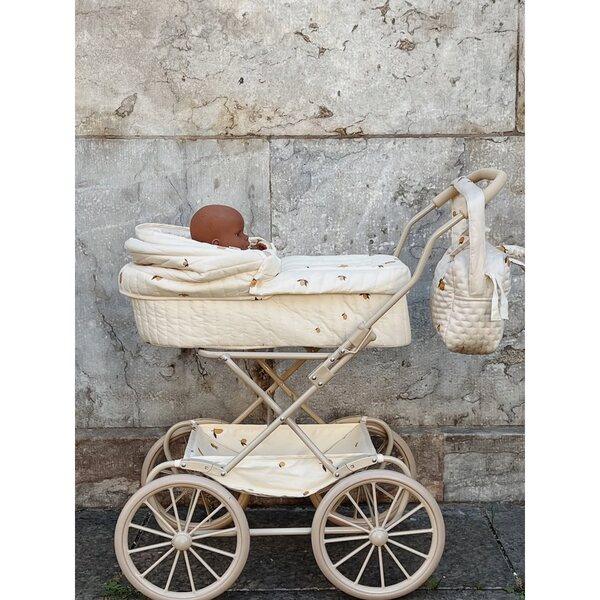 Retro Off White Konges Slojd Poppenwagen - Afmetingen 82x71x42 cm