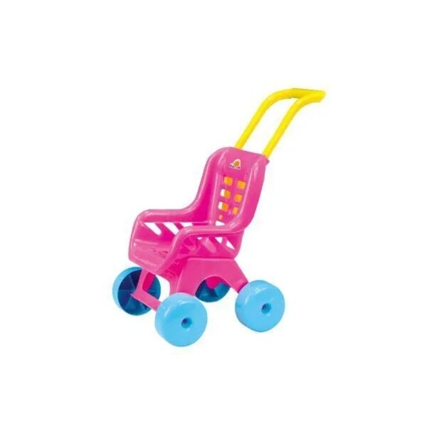 Passeggino giocattolo per bambole Macyszyn Toys rosa plastica 39x50x29 cm