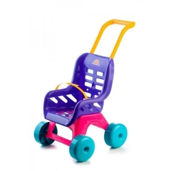 Passeggino giocattolo per bambole Macyszyn Toys rosa plastica 39x50x29 cm